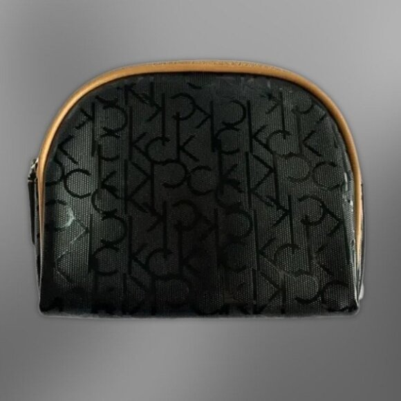 Calvin Klein Cosmetic Pouch Black EUC - Picture 1 of 9